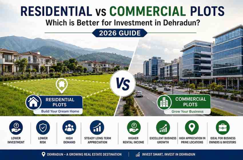 Residential vs Commercial Plots: Which is Better for Investment in Dehradun? (2026 Guide)