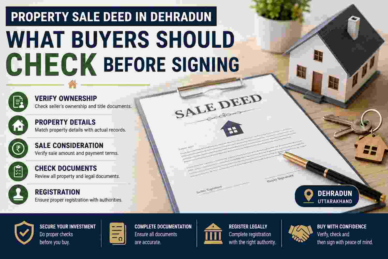 Property Sale Deed in Dehradun: What Buyers Should Check Before Signing