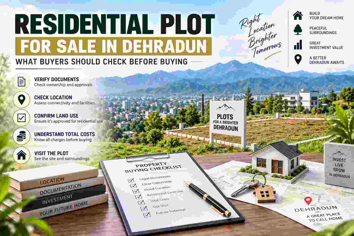 Residential Plot for Sale in Dehradun: What Buyers Should Check Before Buying
